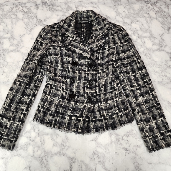 Dolce & Gabbana Monochrome Tweed Set - Picture 2 of 15